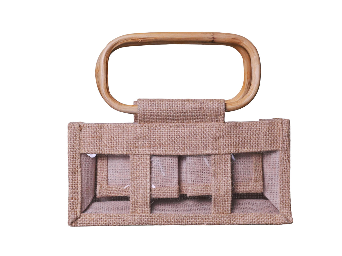 Jute Three Jar Holder, Large 29 × 14 × 10 cm