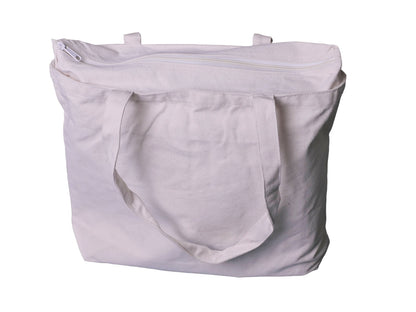 Canvas Holdall Bag with Zip Fastener, 45 × 34 × 8 cm