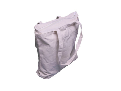 Canvas Holdall Bag with Zip Fastener, 45 × 34 × 8 cm