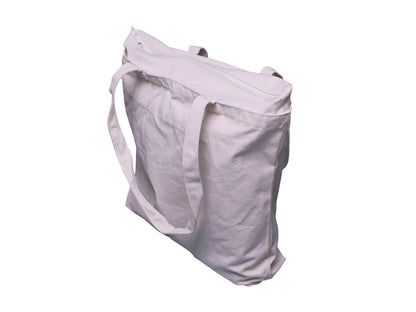 Canvas Holdall Bag with Zip Fastener, 45 × 34 × 8 cm
