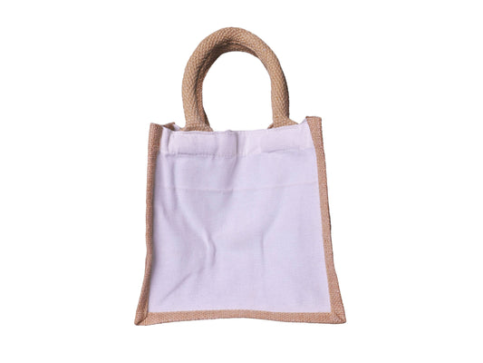 Canvas / Jute Tote Bag, Small 22 × 21 × 15 cm