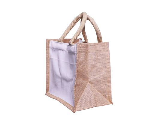 Canvas / Jute Tote Bag, Medium 31 × 30 × 20 cm