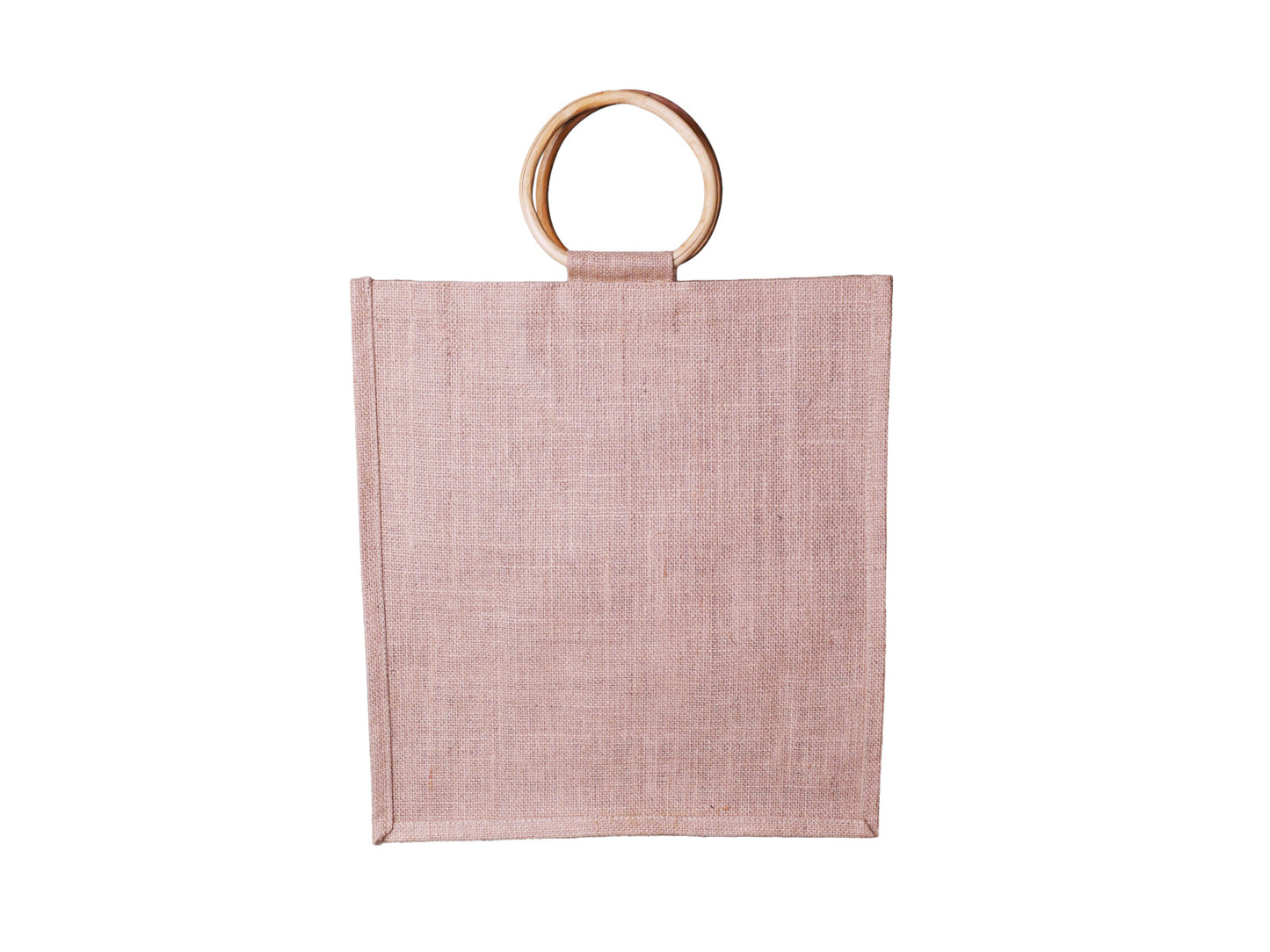 Jute Shopper with Cane Handles Large 38 × 41 × 13 cm