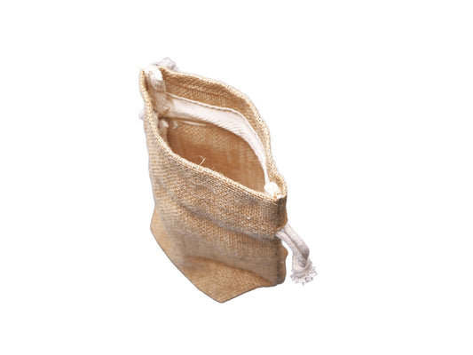 Jute Drawstring Pouch, Medium 18 × 18 × 8 cm