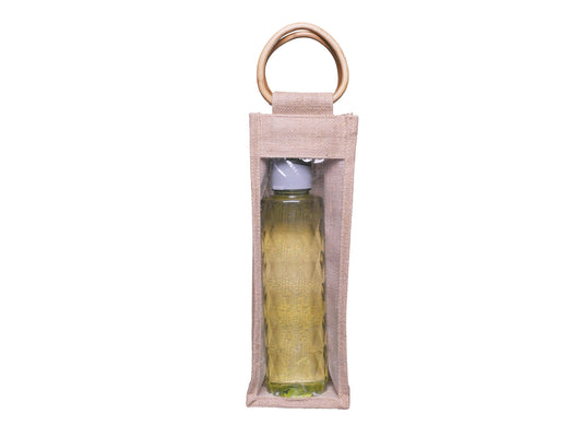 Jute Bottle Holder, Single 13 × 35 × 13 cm